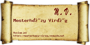 Mesterházy Virág névjegykártya