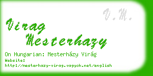 virag mesterhazy business card