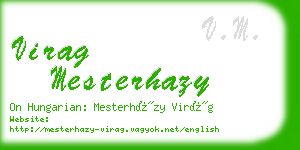 virag mesterhazy business card